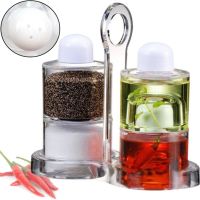 Настільний набір для спецій Spice Jar. O. V. S. P. stack Dispenser set органайзер для зберігання олії, оцту, перцю і солі на 4 ємності з підставкою