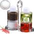 Настольный набор для специй Spice Jar. O.V.S.P. Stack Dispenser Set органайзер для хранения масла, уксуса, перца и соли на 4 емкости с подставкой