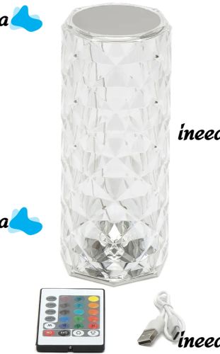 Настільна лампа нічник Crystal Rose сенсорний світлодіодний RGB LED світильник троянда з пультом, проекційний торшер кристал USB Charging Touch Lamp