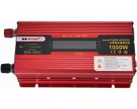 Автомобильный инвертор UKC 12V-220V 1000W KC-1000D авто преобразователь напряжения тока с LCD дисплеем от прикуривателя, аккумулятора с экраном