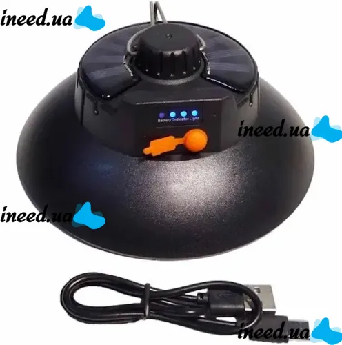 Універсальний підвісний ліхтар Solar Energy Lamp AM-001 з сонячною батареєю і гачком від USB, акумуляторна підвісна лампа для кемпінгу Ma-100