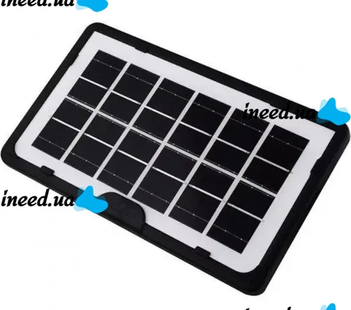 Автономная солнечная зарядная станция Solar GDlite GD-105 Power Bank с солнечной панелью и 3 LED лампочки, Прожектор фонарь с функцией повербанка