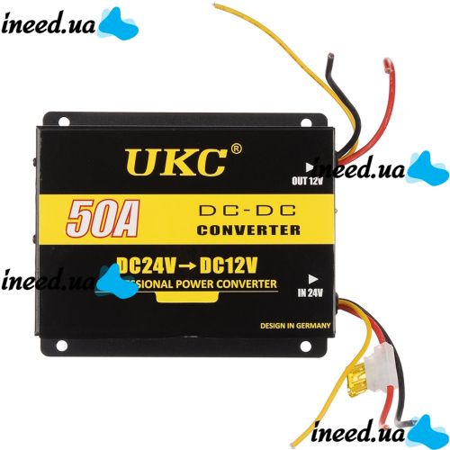Перетворювач авто інвертор DC / DC 24V-12V 50A GS-D50A автомобільний імпульсний понижуючий автоінвертор напруги струму з захистом від перегріву
