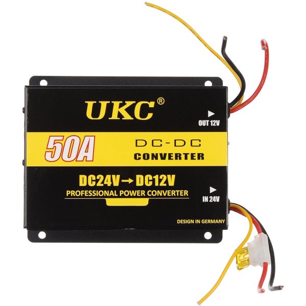Преобразователь авто инвертор DC/DC 24v-12v 50A GS-D50A автомобильный импульсный понижающий автоинвертор напряжения тока с защитой от перегрева