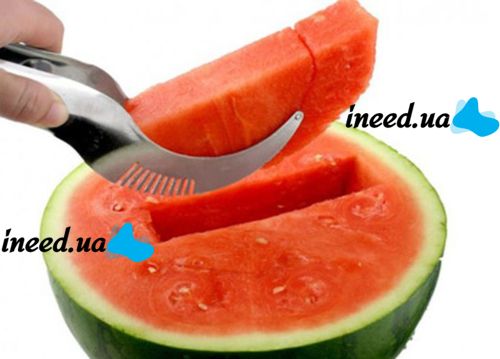 Ніж для чищення і нарізування кавуна і дині часточками Angurello Genietti Watermelon Slicer, Слайсер для фігурної нарізки кавунів 24.5 см, Кавурезка