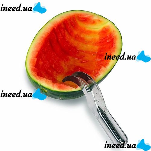 Ніж для чищення і нарізування кавуна і дині часточками Angurello Genietti Watermelon Slicer, Слайсер для фігурної нарізки кавунів 24.5 см, Кавурезка