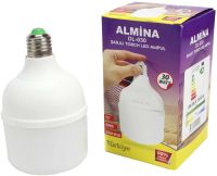 Аварийная аккумуляторная лампочка Almina DL-030 с цоколем E27 30W 6500K энергосберегающая светодиодная перезаряжаемая LED лампа 14.5Х8 см DL030