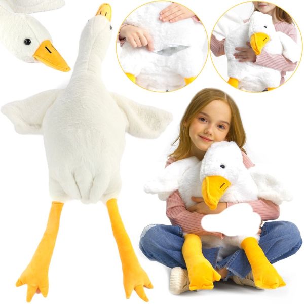 Soft Plush Toy Pillow Goose Hug 70 cm Cuddle pillow duck, children's Antistress toy from 3 years old toy soft long Goose