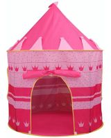 Детская игровая палатка шатер Beautiful Cubby house 135Х105 см складной игровой замок вигвам для игр с сумкой для переноски Замок принцессы Розовая