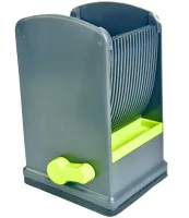 Ручная мясорубка слайсер Fresh Meat Slicer YLM-248 для тонкой нарезки и измельчения мяса, Ручной измельчитель LY-824 17 лезвий с подставкой Серый