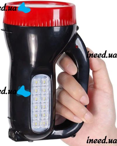 Ручной аккумуляторный фонарь OKGO FA-2623 светодиодный LED с солнечной зарядкой 1500 mAh портативный прожектор 3 режима для кемпинга X Balog BL-2623