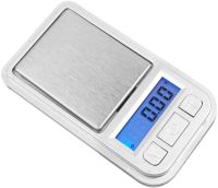 Mini Pocket Jewelry Electronic Scales 0.1-200 g NEW 398i with LCD Display, Portable Compact Digital Scales with Backlight and Case 7.2X4.1 cm