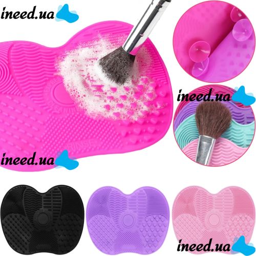 Силіконовий килимок для миття пензликів Brush Spa ручний багаторазовий засіб для очищення макіяжних і косметичних пензлів і щіток для макіяжу