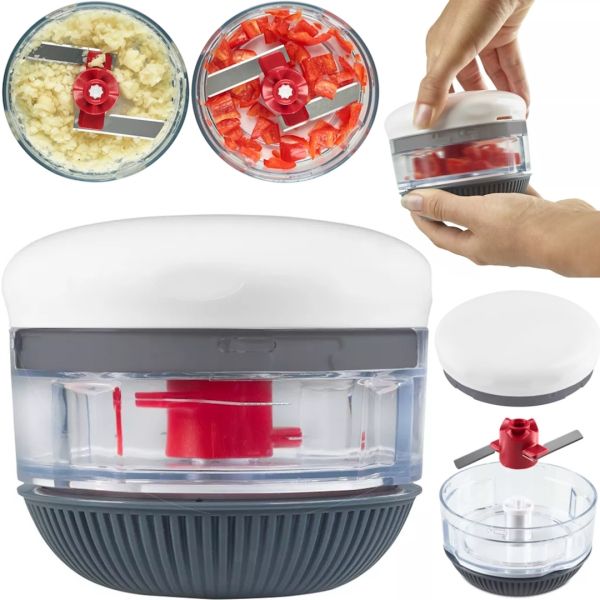 Ручной мини измельчитель для овощей Mini Chopper механический кухонный чоппер, блендер овощерезка для измельчения продуктов овощей фруктов и чеснока