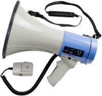 ER-66U 25W hand-held loudspeaker with a range of 500m rechargeable megaphone horn with remote microphone, voice recording and built-in siren ER66U
