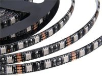 Світлодіодна USB стрічка 5 м з пультом Rope-Lights SMD5050 IP65 різнокольорова неонова гнучка c RGB контролером у силіконі Чорна SMD-5050 5м