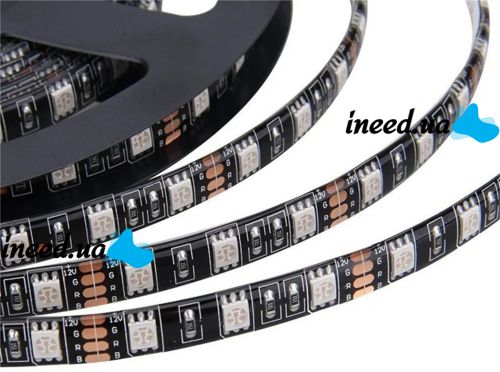 Світлодіодна USB стрічка 5 м з пультом Rope-Lights SMD5050 IP65 різнокольорова неонова гнучка c RGB контролером у силіконі Чорна SMD-5050 5м