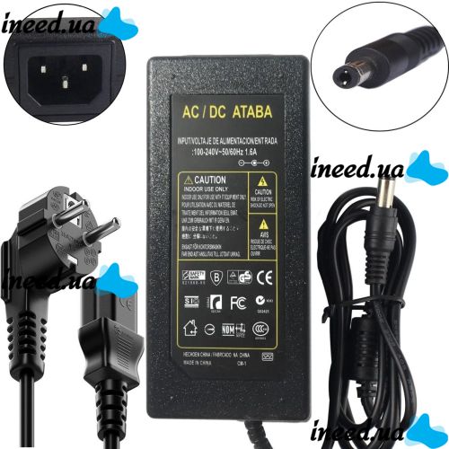 Адаптер живлення AC-DC Ataba 12V 4A 48W 5,5 мм / 2,5 мм універсальний мережевий блок живлення для електронної техніки штекер 5.5 * 2.5 мм 12 В 4 А