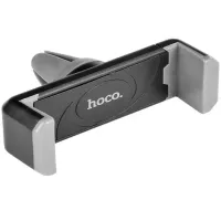 Universal Hoco CPH01 Phone Holder 5.5-8.5cm in Car Ventilation Deflector, Hoco Clip-on Car Holder in Smartphone Air Duct Grey