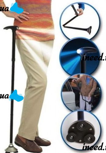 Трость складная с подсветкой, телескопическая трость,Trusty Cane (Трасти Кейн)