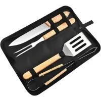A universal set of barbecue tools 4 in 1 + a case, a set of accessories for barbecue, picnic and barbecue, Barbecue accessories in a case
