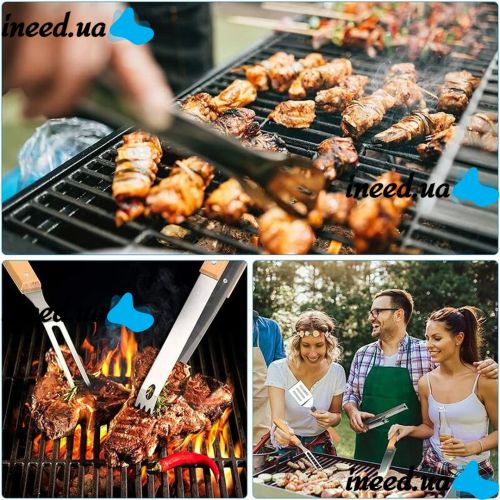 A universal set of barbecue tools 4 in 1 + a case, a set of accessories for barbecue, picnic and barbecue, Barbecue accessories in a case