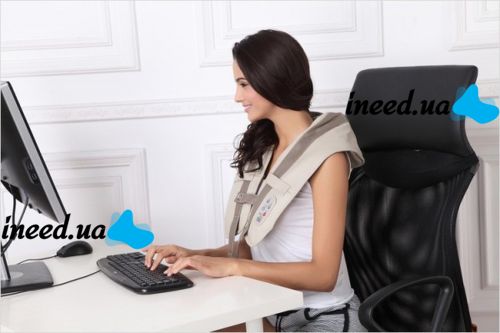 Вибромассажер для спины, плеч и шеи Cervical Massage Shawls, ударный массажер Honda QL-188
