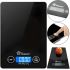Domotec MS-912 Kitchen Electronic Scales from 1 g to 7 kg, MX-402 Rectangular Sensor Scales with a flat platform for weighing products Black