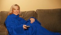 Плед з рукавами Snuggie Blanket синій і малиновий