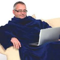 Плед з рукавами Snuggie Blanket синій і малиновий