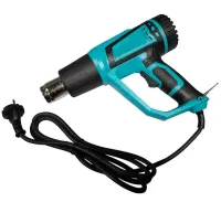Промисловий мережевий фен Makita HG5030K 1600W з 4 насадками 2 режими для пайки зняття фарби і термоусадки, тепловий будівельний фен від мережі