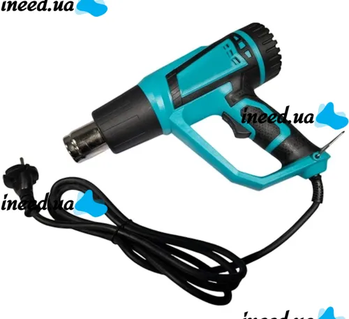 Промисловий мережевий фен Makita HG5030K 1600W з 4 насадками 2 режими для пайки зняття фарби і термоусадки, тепловий будівельний фен від мережі