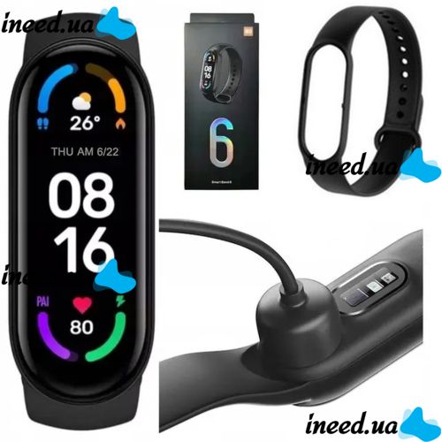 Fitness Bracelet Smart Band M6 black Xiaomi Mi Band 6 Hey Plus Color M6 Pedometer, Blood Pressure and Pulse Measurement black, smart watch, smart watch