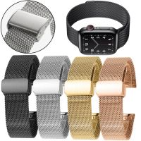 Ремінець для смарт годин Apple Watch 42, 44, 45, 49 мм плетіння Міланська петля, металевий сітчастий браслет на епл вотч