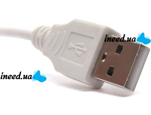 USB хаб Memos на 4 порти з перемикачами White, живлення від USB 2.0 розгалужувач з кнопками on off концентратор перехідник HUB 480 Мбіт 5В Білий