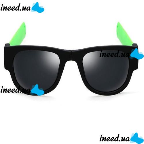 Гнучкі сонцезахисні окуляри браслет Clix Out Sunglasses для чоловіків і жінок, спортивні окуляри-браслет трансформер з гнучкими дужками, зелені