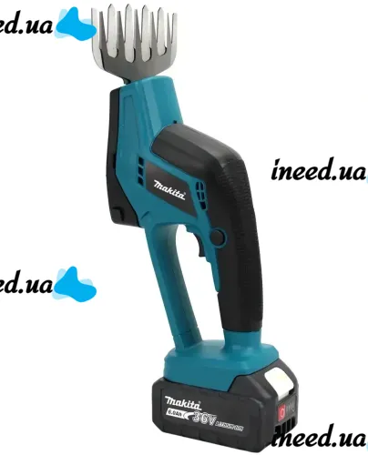Акумуляторні ножиці кущоріз Makita DUM111SYX 36V 6Ah 2 акумулятори для стрижки кущів і трави, Бездротові електроножиці Макіта з насадками