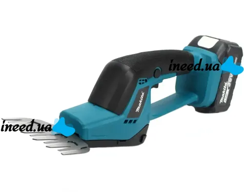 Акумуляторні ножиці кущоріз Makita DUM111SYX 36V 6Ah 2 акумулятори для стрижки кущів і трави, Бездротові електроножиці Макіта з насадками