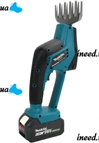 Акумуляторні ножиці кущоріз Makita DUM111SYX 36V 6Ah 2 акумулятори для стрижки кущів і трави, Бездротові електроножиці Макіта з насадками