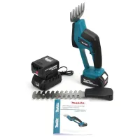 Акумуляторні ножиці кущоріз Makita DUM111SYX 36V 6Ah 2 акумулятори для стрижки кущів і трави, Бездротові електроножиці Макіта з насадками