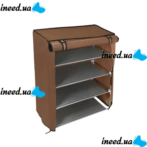Складна тканинна Полиця шафа для зберігання взуття Shoe Cabinet a-5 90x56x27 см 4 полиці, пилозахищена Полиця органайзер каркасний 5556 HCX 7688