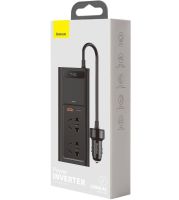 Автомобільний перетворювач напруги з 12V на 220v Baseus RNBQ-A01 150W інвертор з швидкою зарядкою CN EU 2 розетки type-C USB від прикурювача