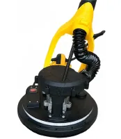 Шліфувальна машина з подовжувачем DeWalt SFMEE500S 215мм з пилозбірником для стін і стель, Шліфувальна машина жираф Деволт з пилососом і підсвічуванням від мережі