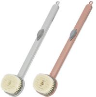Massage brush Body brush CS96T with a long handle for a shower with a detergent container, Brush LY-588 36 cm with a dispenser for back and body massage