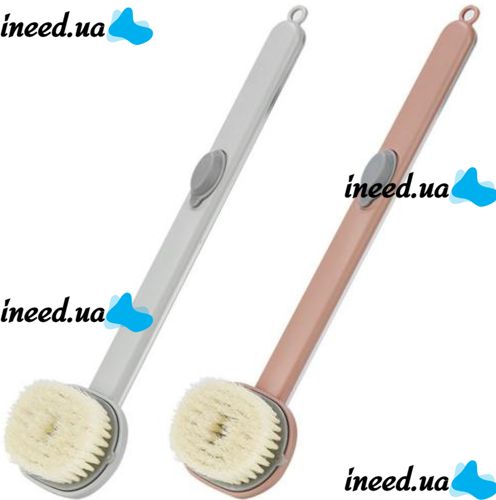 Massage brush Body brush CS96T with a long handle for a shower with a detergent container, Brush LY-588 36 cm with a dispenser for back and body massage