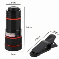 Magnifying Lens for Mobile Phone Telescope TV-8045 8x, Mobile Telescope with 8x Magnification focusing Images on a clothespin