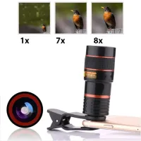 Magnifying Lens for Mobile Phone Telescope TV-8045 8x, Mobile Telescope with 8x Magnification focusing Images on a clothespin