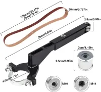 Belt sander adapter RUOKTOOL FT-140 M10 M14 on a Bulgarian Bulgarian milling machine 100mm/115mm/125mm, Grinder for polishing wood metal with 2 belts