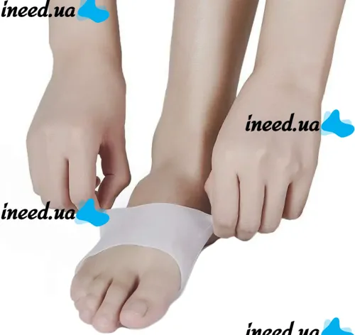 Silicone half insoles Fastlaces ZGD-4 for heel to increase height 4 cm, Gel insoles overlays supinator silicone socks