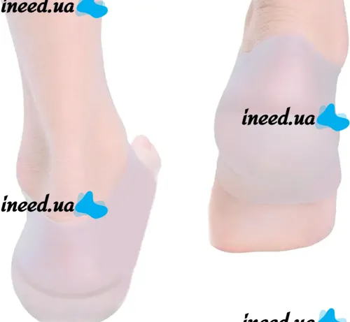 Silicone half insoles Fastlaces ZGD-4 for heel to increase height 4 cm, Gel insoles overlays supinator silicone socks